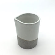 CLCR2-G-S | Clover Creamer | 2 fl oz | Greystone/Sow White | Humble Ceramics | 