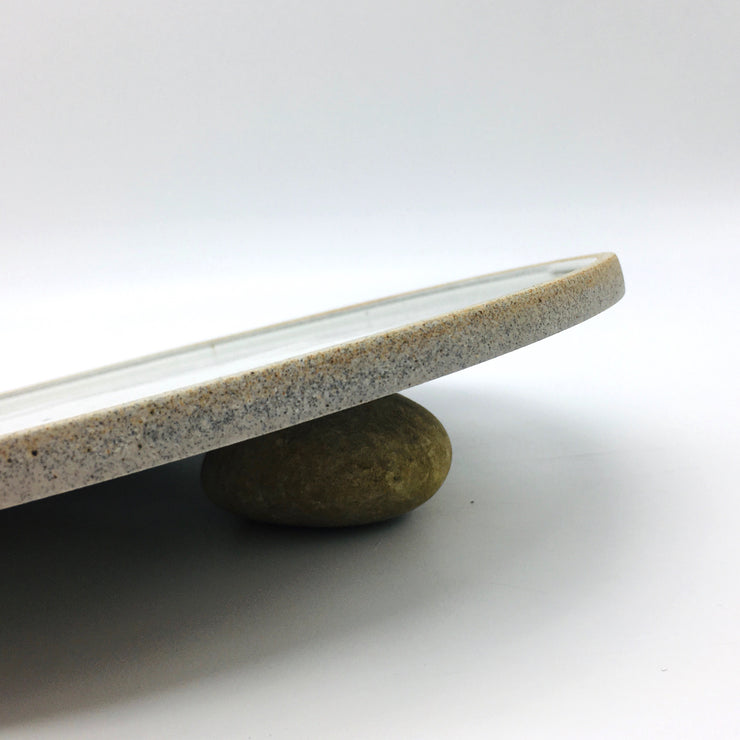 Coaster Plate | 12" | Greystone/Snow White