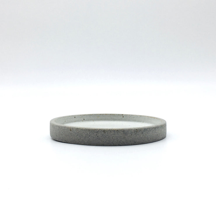 Coaster Plate | 4.5" | Greystone/Snow White