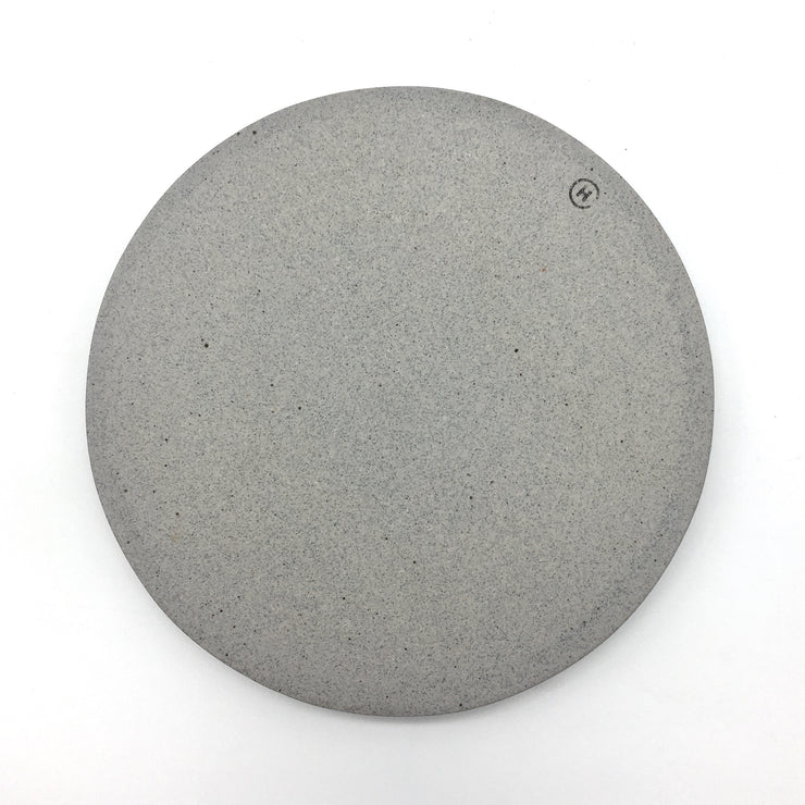Coaster Plate | 8" | Greystone/Snow White