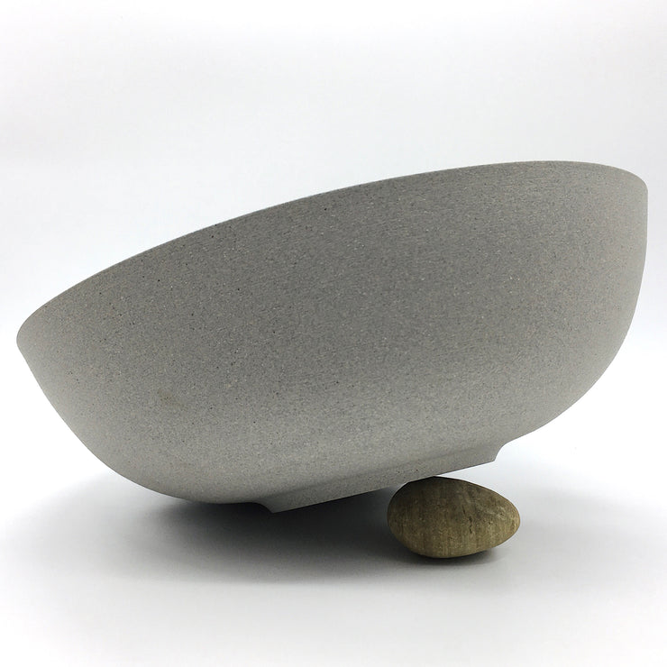 Designer Bowl | 15" x 5" | Greystone/Yellow Jade
