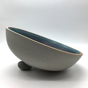 Designer Bowl | 15" x 5" | Greystone/Aloha Blue (NOT FOOD SAFE)