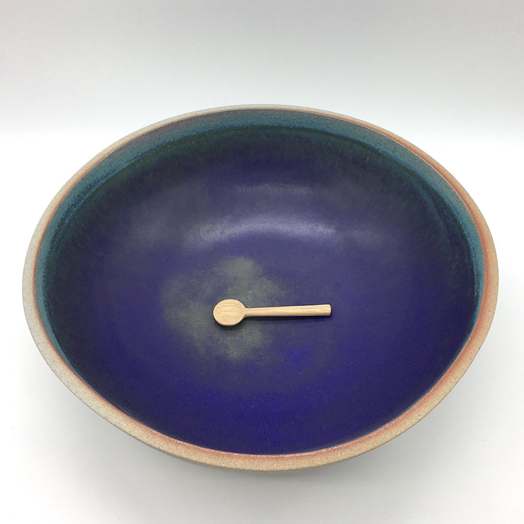Designer Bowl | 15" x 5" | Greystone/Aloha Blue (NOT FOOD SAFE)
