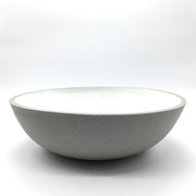 Designer Bowl | 15" x 5" | Greystone/Snow White
