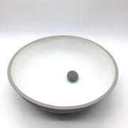 Designer Bowl | 15" x 5" | Greystone/Snow White