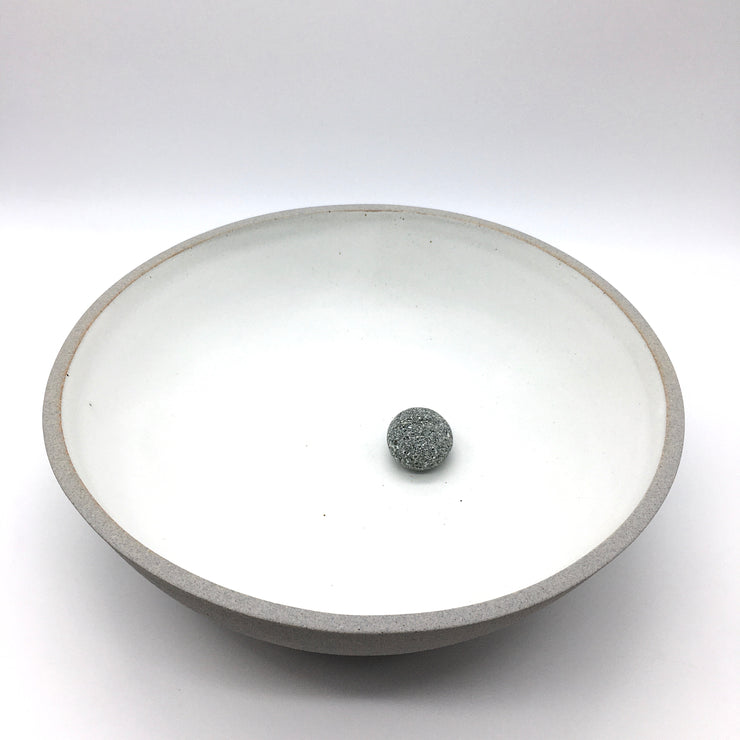 Designer Bowl | 15" x 5" | Greystone/Snow White