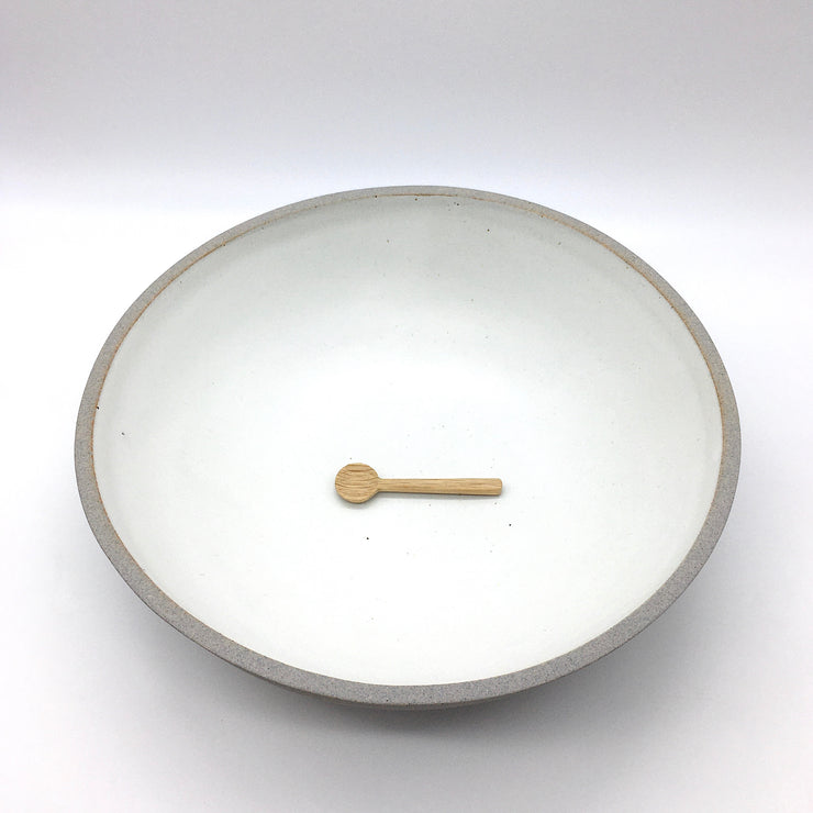 Designer Bowl | 15" x 5" | Greystone/Snow White