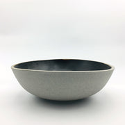 Designer Bowl | 15" x 5" | Greystone/Matte Black | Humble Ceramics | 