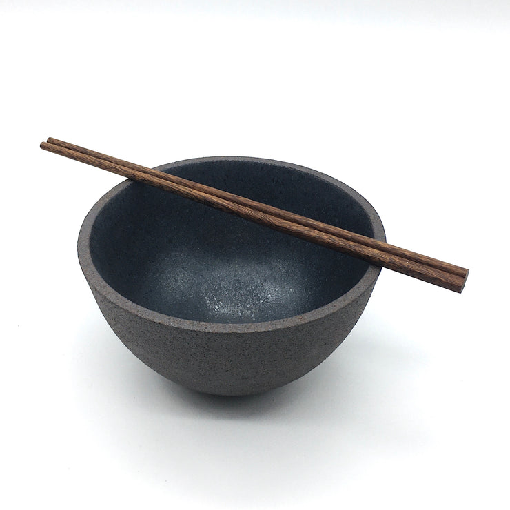 Enoki Bowl | 6" x 3" | Brownstone/Matte Black