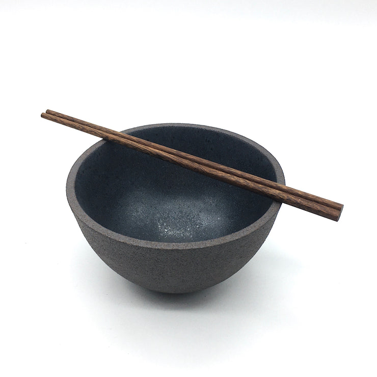 Enoki Bowl | 6" x 3" | Brownstone/Matte Black