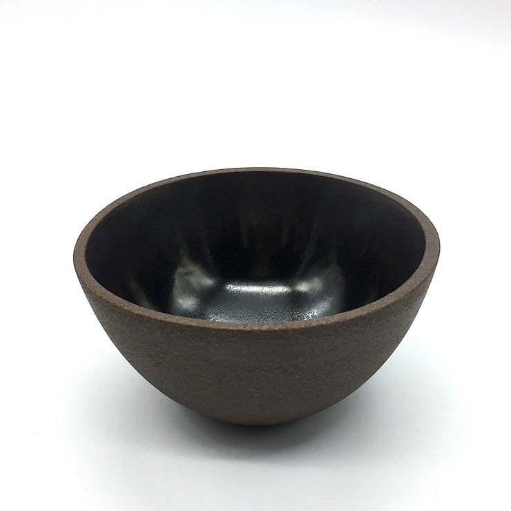 EB1-B-MG | Enoki Bowl | 6" x 3" | Stillness Collection | Brownstone/Midnight Glow | Humble Ceramics | 