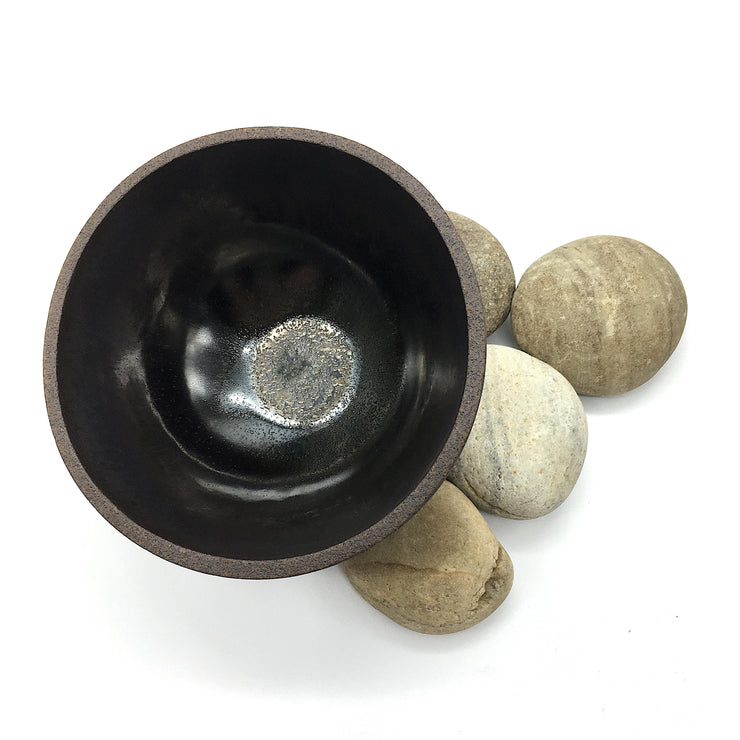 EB1-B-MG | Enoki Bowl | 6" x 3" | Stillness Collection | Brownstone/Midnight Glow | Humble Ceramics | 