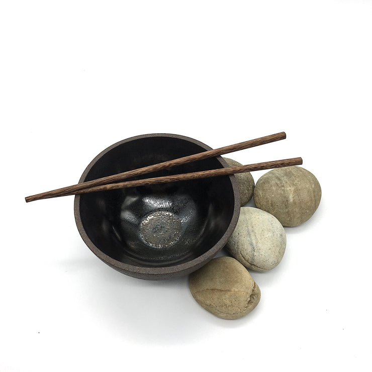 EB1-B-MG | Enoki Bowl | 6" x 3" | Stillness Collection | Brownstone/Midnight Glow | Humble Ceramics | 