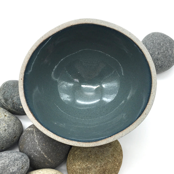 Enoki Bowl | 6" x 3" | Greystone/Baltic Blue