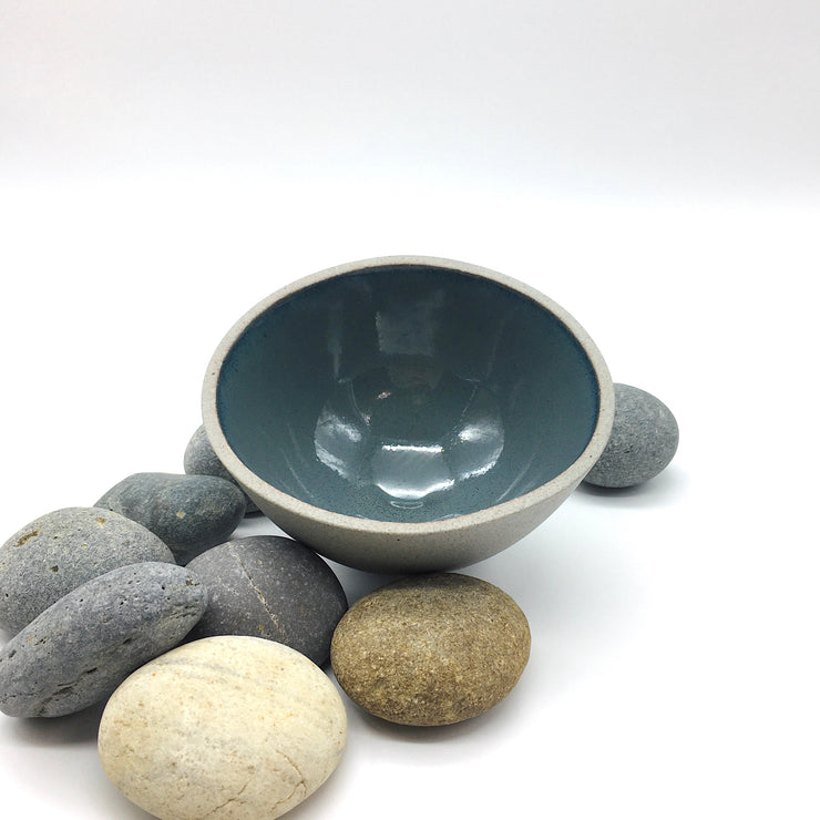 Enoki Bowl | 6" x 3" | Greystone/Baltic Blue