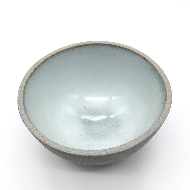 EB1-G-KBC | Enoki Bowl | 6" x 3" | Stillness Collection | Greystone/Korean Blue Celadon | Humble Ceramics |