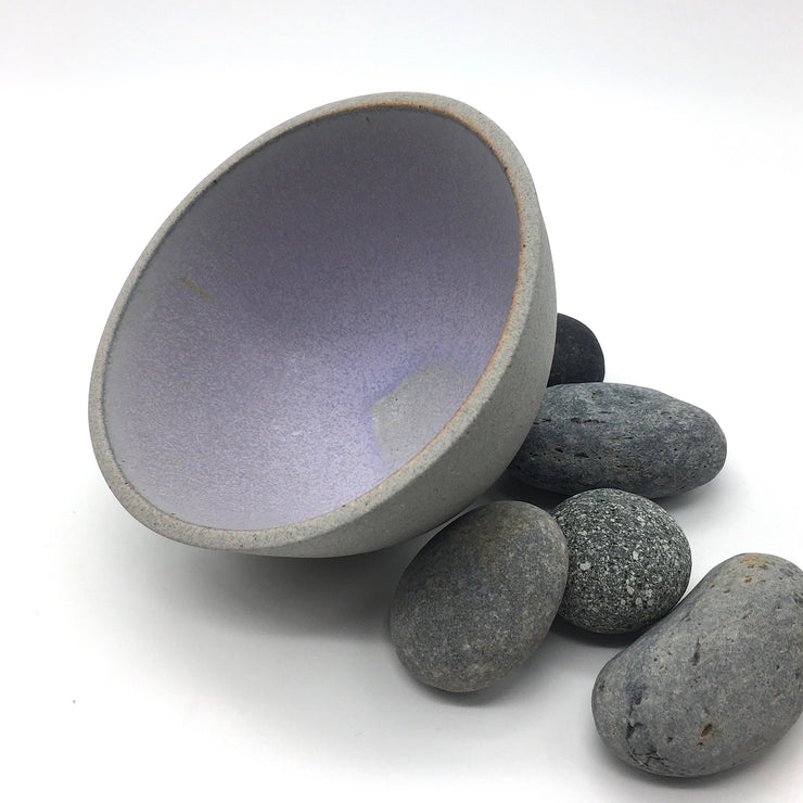 EB1-G-LAV | Enoki Bowl | 6" x 3" | Greystone/Lavender | Humble Ceramics | 