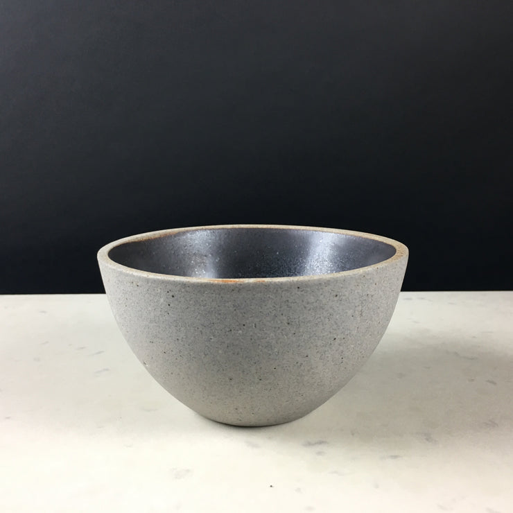 EB1-G-MB | Enoki Bowl | Stillness Collection | Greystone/Matte Black | Humble Ceramics | 