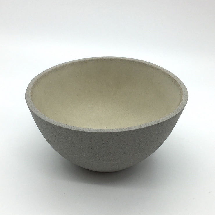 EB1-G-YJ | Enoki Bowl | 6" x 3" | Stillness Collection | Greystone/Yellow Jade | Humble Ceramics | 
