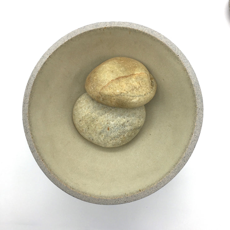 Enoki Bowl | 6" x 3" | Greystone/Yellow Jade