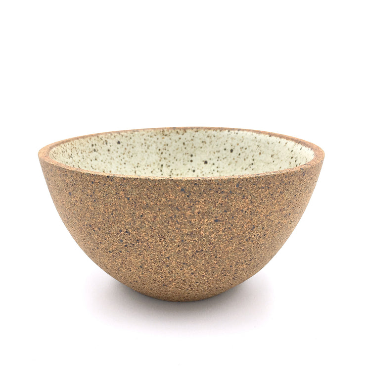 Enoki Bowl | 6" x 3" | Sandstone/Snow White WARPED