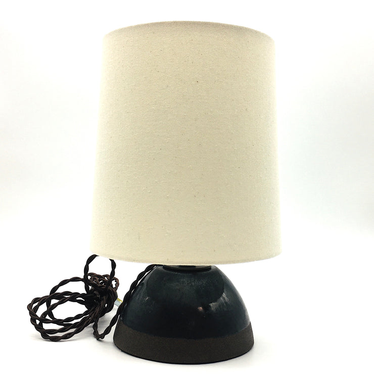 Mudra Lamp Shade | 7" x 8" x 8.5" H | Spun Linen | Dark Bronze