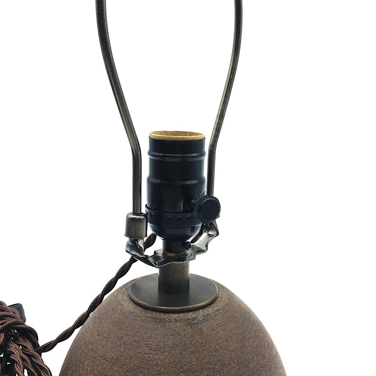 Enoki Lamp Base | Brownstone/Raw | Dark Bronze