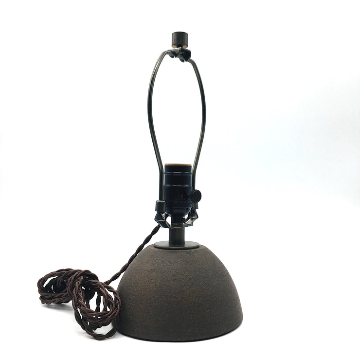 Enoki Lamp Base | Brownstone/Raw | Dark Bronze