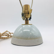 Enoki Lamp Base | Greystone/Korean Blue Celadon | Medium Brass