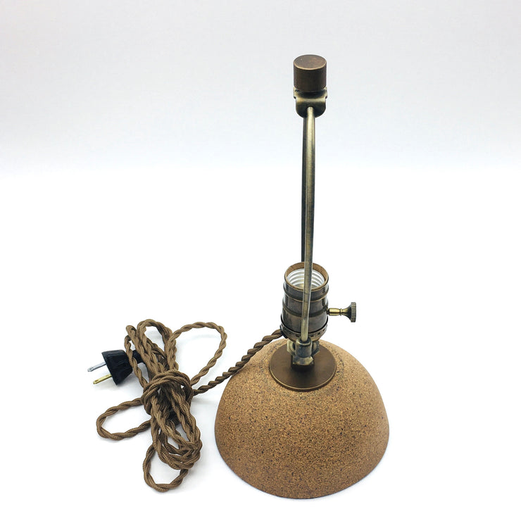 Enoki Lamp Base | Sandstone/Raw | Medium Brass
