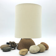 Enoki Lamp Base | Sandstone/Raw | Medium Brass