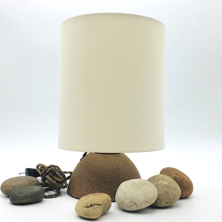 Enoki Lamp Base | Sandstone/Raw | Medium Brass