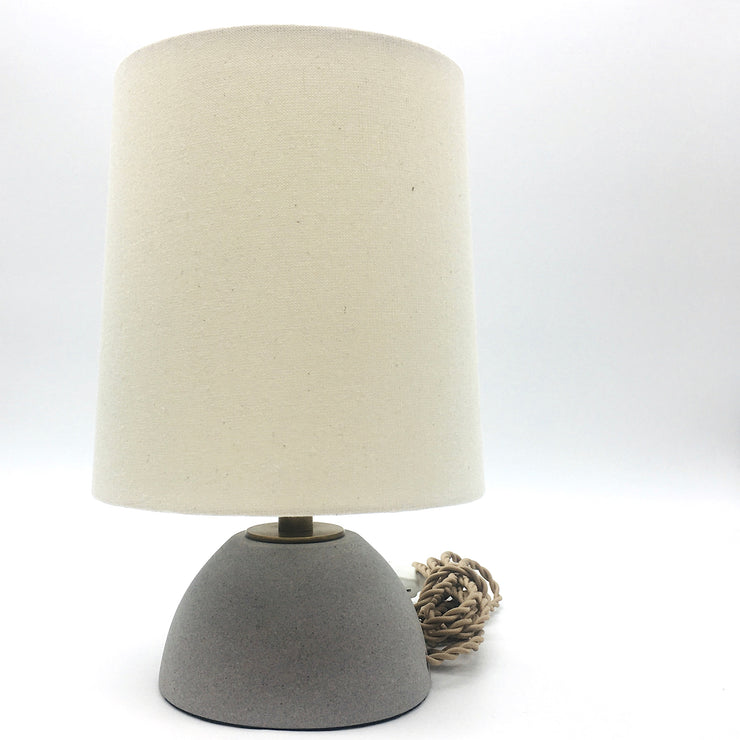 Mudra Lamp Shade | 7" x 8" x 8.5" H | Spun Linen | Medium Brass