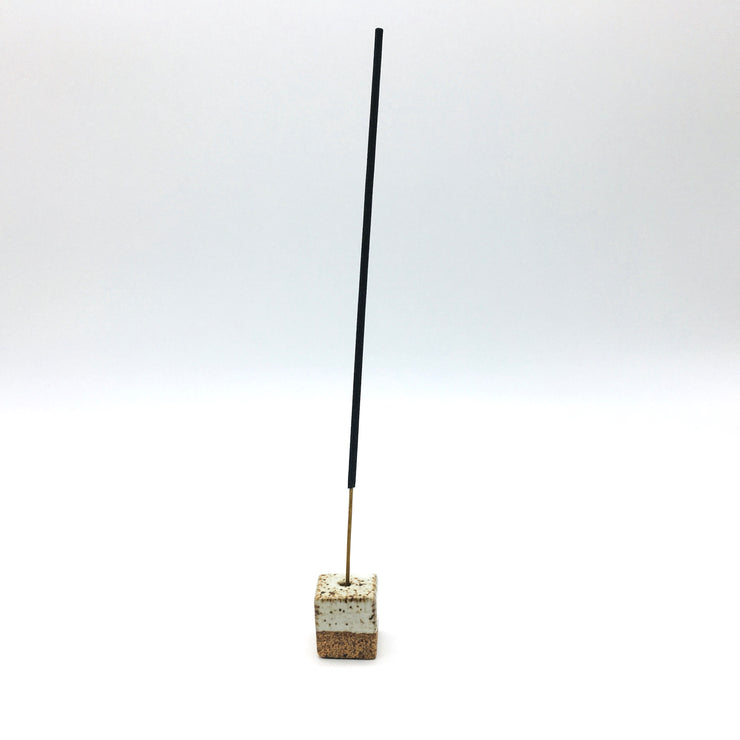 Incense Holder | 1" x 1" x 1" | Sandstone/Snow White