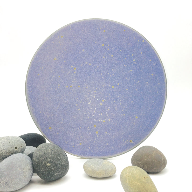 LF12-G-LAV | Lunar Flat | 12" | Greystone/Lavender | Humble Ceramics |