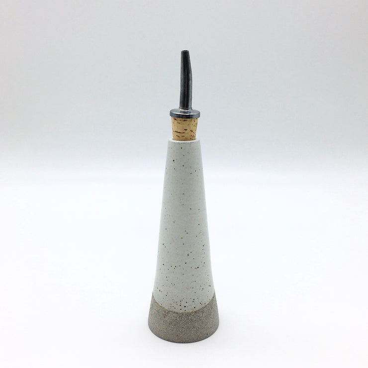 Mudra Cruet | 2.5" x 7" | Greystone/Snow White
