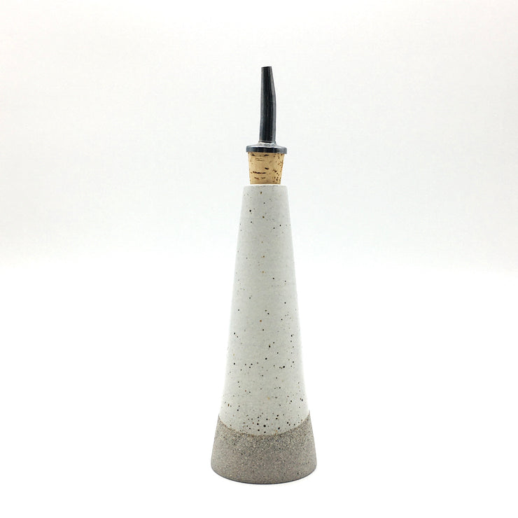 Mudra Cruet | 2.5" x 7" | Greystone/Snow White