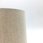 Mudra Lamp Shade | 7" x 8" x 8.5" H | Oatmeal | Medium Brass