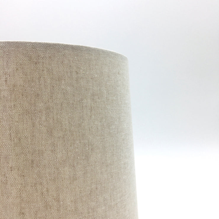 Mudra Lamp Shade | 7" x 8" x 8.5" H | Oatmeal | Medium Brass