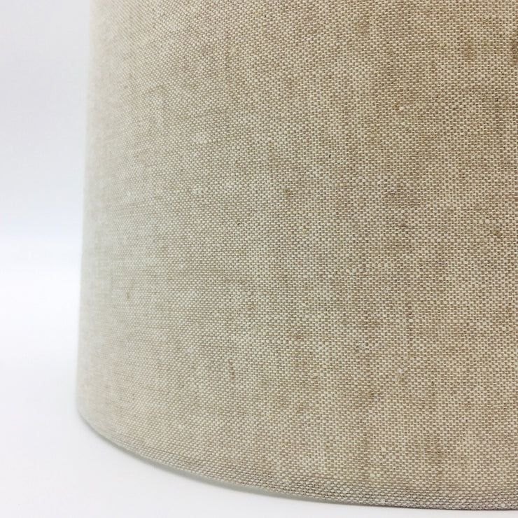 Mudra Lamp Shade | 7" x 8" x 8.5" H | Oatmeal | Medium Brass
