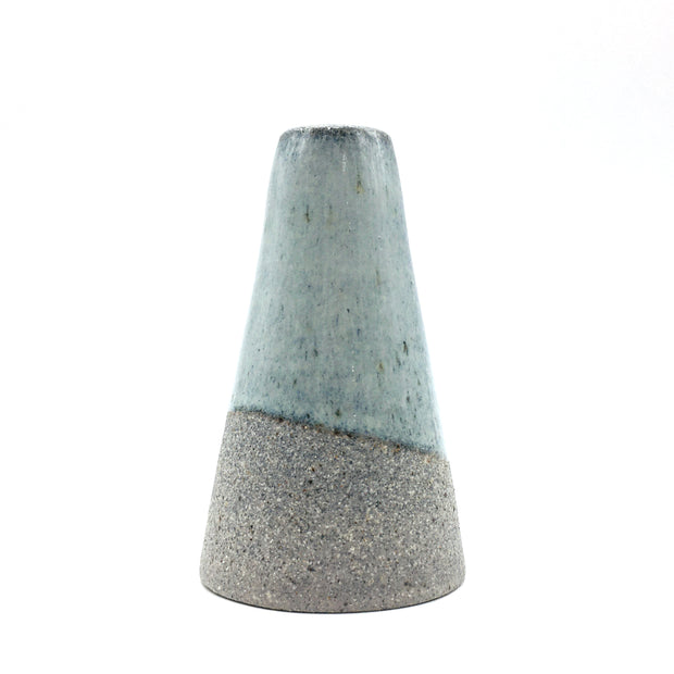 Mudra Vase | 2.5" x 4" | Greystone/Korean Blue Celadon