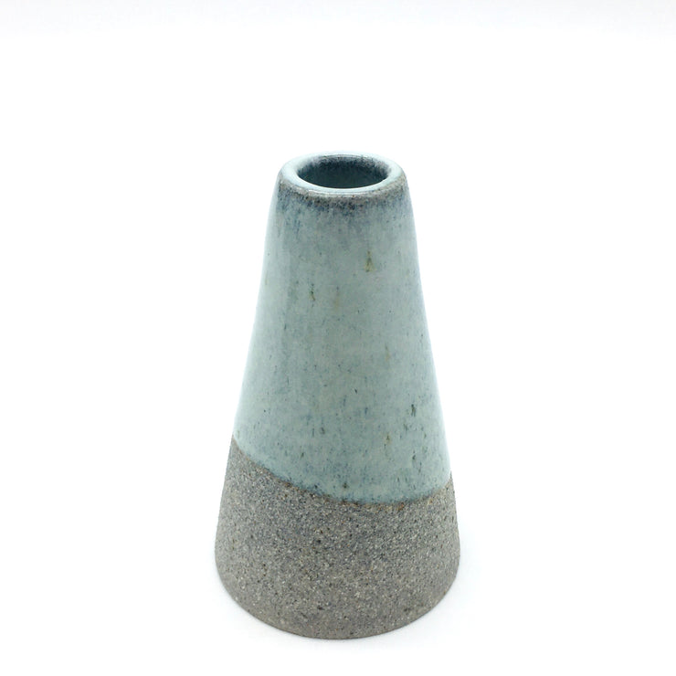 Mudra Vase | 2.5" x 4" | Greystone/Korean Blue Celadon