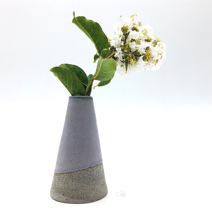 Mudra Vase | 2.5" x 4" | Greystone/Lavender