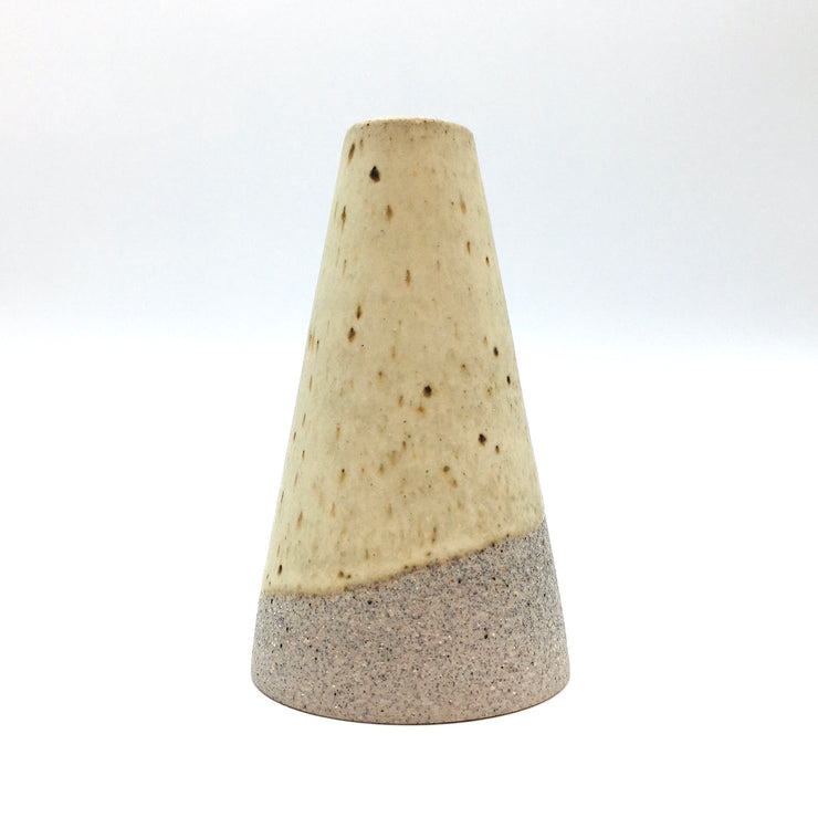 Mudra Vase | 2.5" x 4" | Greystone/Yellow Jade