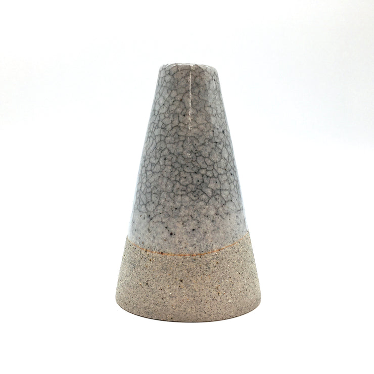 Mudra Vase | 2.5" x 4" | Greystone/Mojave Crackle