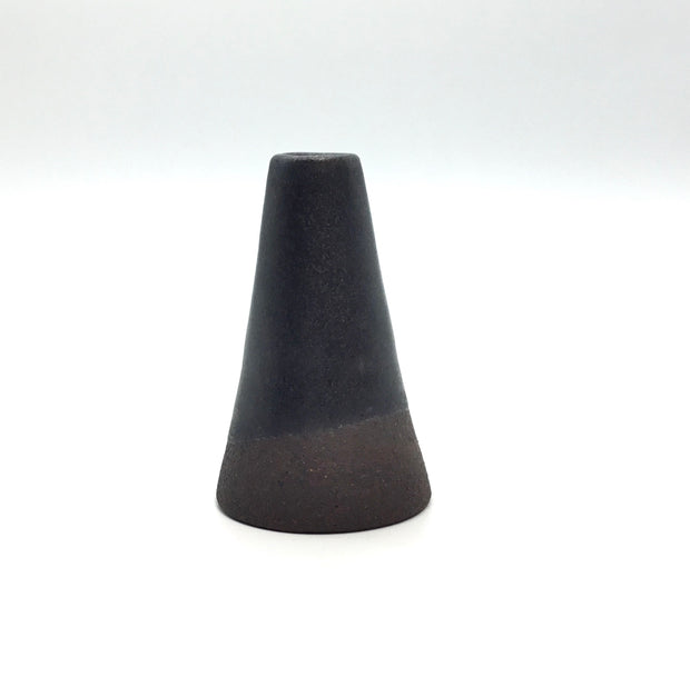Mudra Vase | 2.5" x 4" | Brownstone/Matte Black