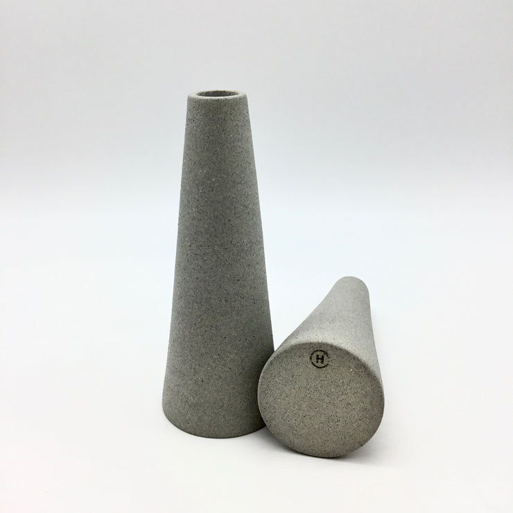 Mudra Vase | 2.5" x 7" | Greystone/Raw