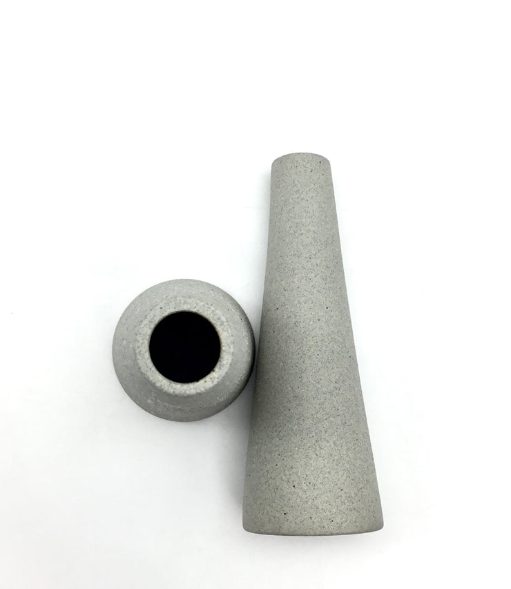 Mudra Vase | 2.5" x 7" | Greystone/Raw