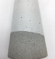 Mudra Vase | 2.5" x 7" | Greystone/Snow White
