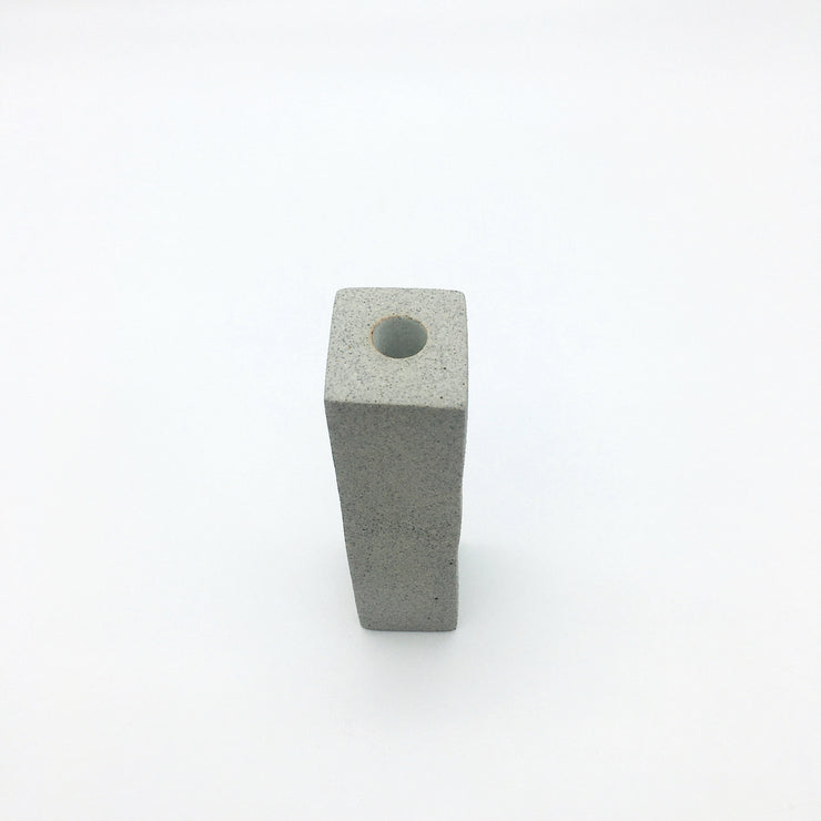 Mono Vase | 1.25" x 1.25" x 4" H | Greystone/Raw